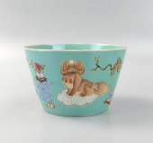 CHINESE TURQOISE GROUND BOWL W