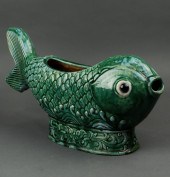 CHINESE TURQOUISE GLAZED FISH