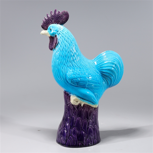 Chinese turquoise and purple glazed