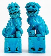 CHINESE TURQUOISE CERAMIC FOO