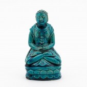 CHINESE TURQUOISE GLAZE SEATED
