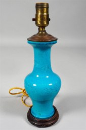 CHINESE TURQUOISE-GLAZED AND I