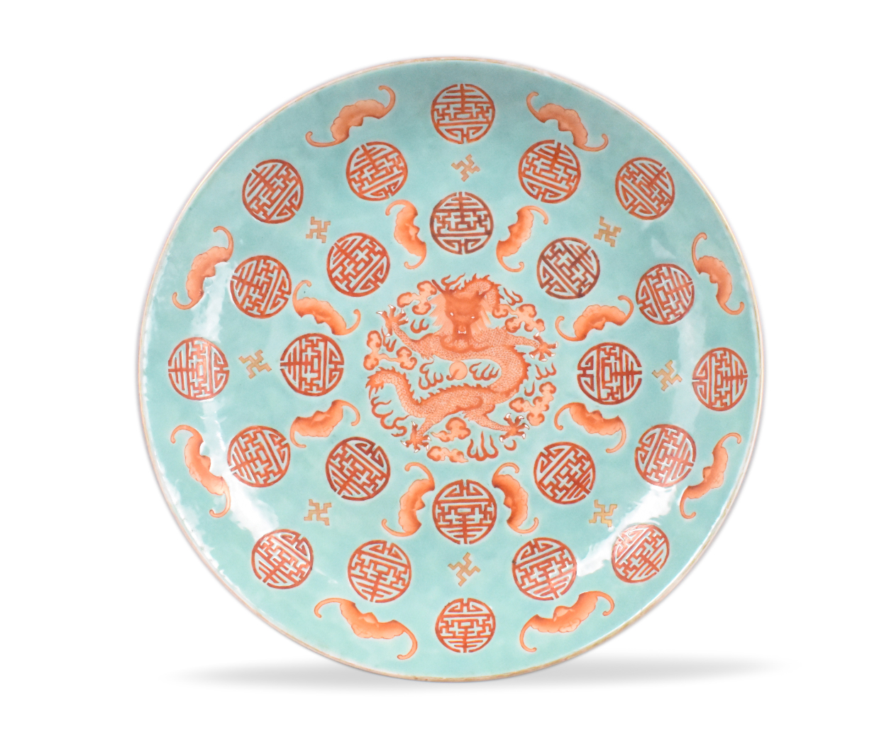 CHINESE TURQUOISE& IRON RED