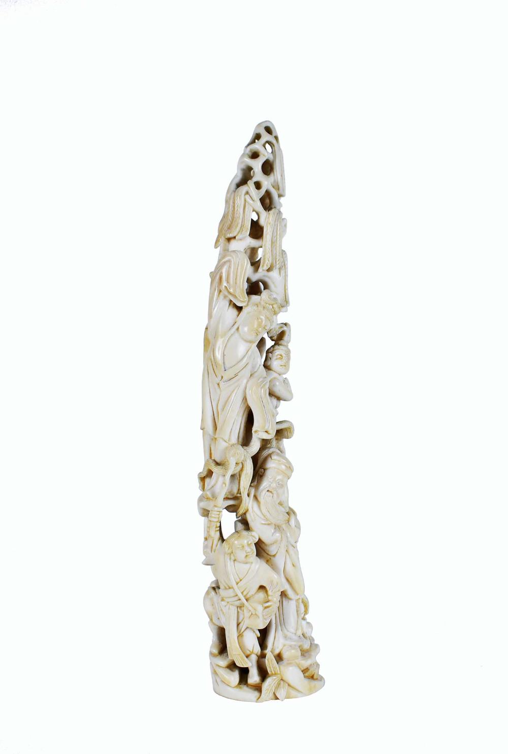 CHINESE TUSK-FORM FIGURAL
