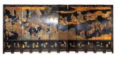CHINESE TWELVE PANEL LACQUER F