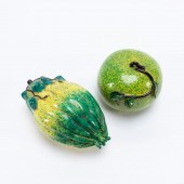 CHINESE, TWO LARGE GREEN & YEL