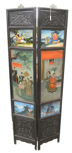 CHINESE TWO PANEL FOLDING SCREEN,
