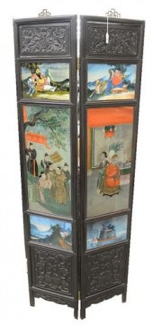 CHINESE TWO PANEL FOLDING SCRE