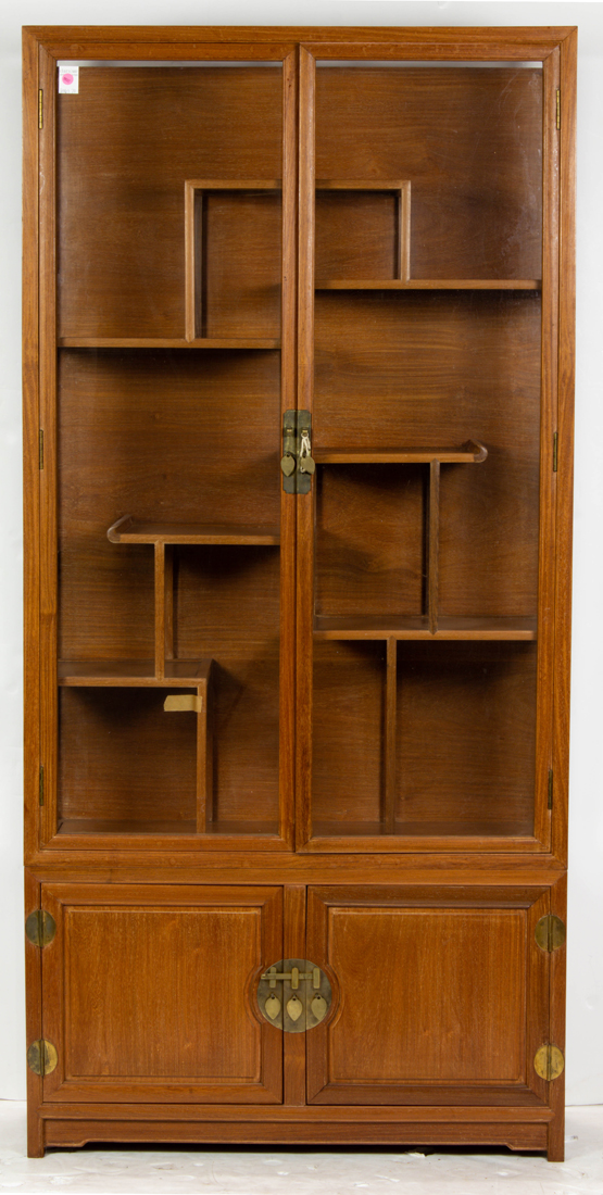 CHINESE TWO-PART HARDWOOD DISPLAY