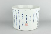 CHINESE UNDERGLAZE BLUE AND WH
