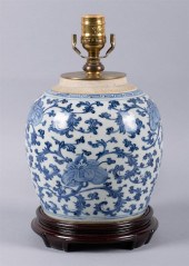 CHINESE UNDERGLAZE BLUE AND WH