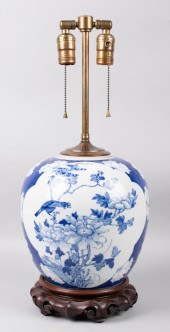 CHINESE UNDERGLAZE BLUE AND WH