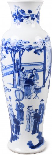CHINESE UNDERGLAZE BLUE AND WH