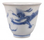 CHINESE UNDERGLAZE BLUE AND WH