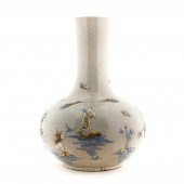 CHINESE VASE GUAN WARE CLOUD &
