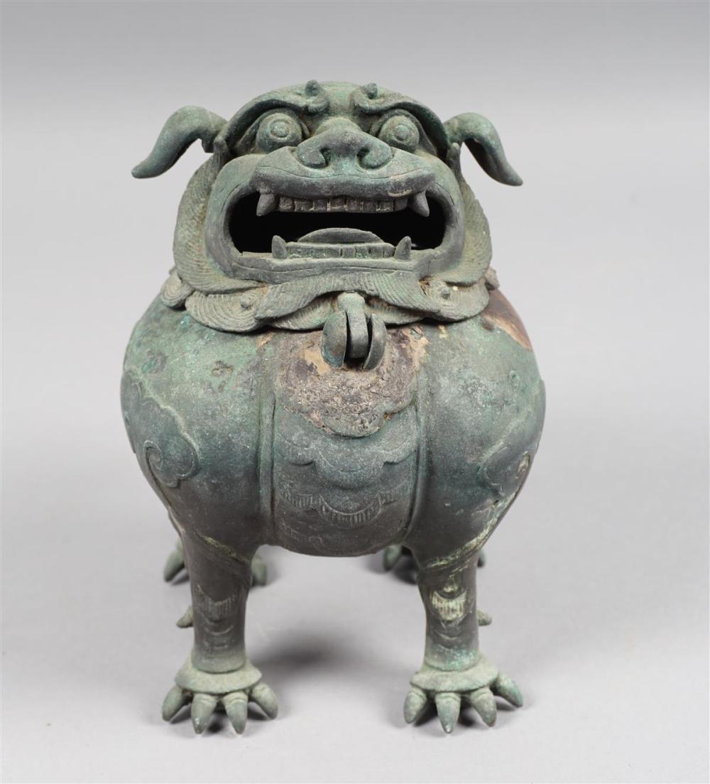 CHINESE VERDIGRIS BRONZE BUDDHIST