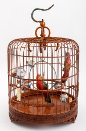 CHINESE VINTAGE WOODEN BIRD CA