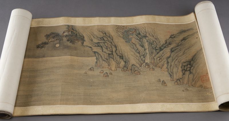 Chinese watercolor hand scroll att.
