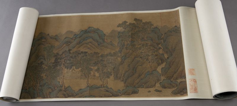 Chinese watercolor hand scroll