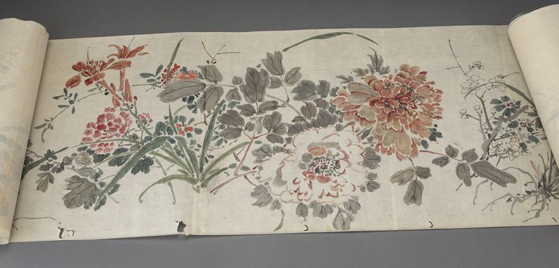 Chinese watercolor hand scroll