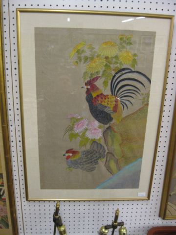 Chinese Watercolor of Chickens