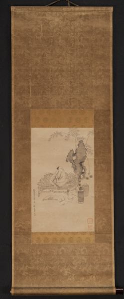 Chinese watercolor scroll att. to
