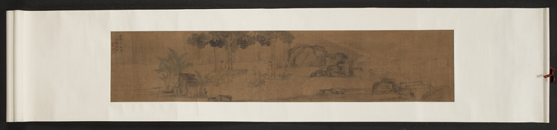 Chinese watercolor scroll attr.