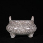 CHINESE WHITE CRACKLE GLAZED P