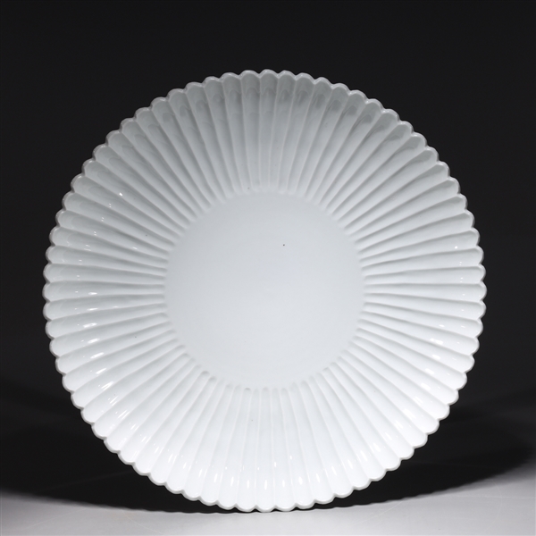 Chinese white glazed charger with