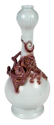 CHINESE WHITE GLAZED "CHILONG"