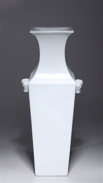 Chinese white glazed faceted vase