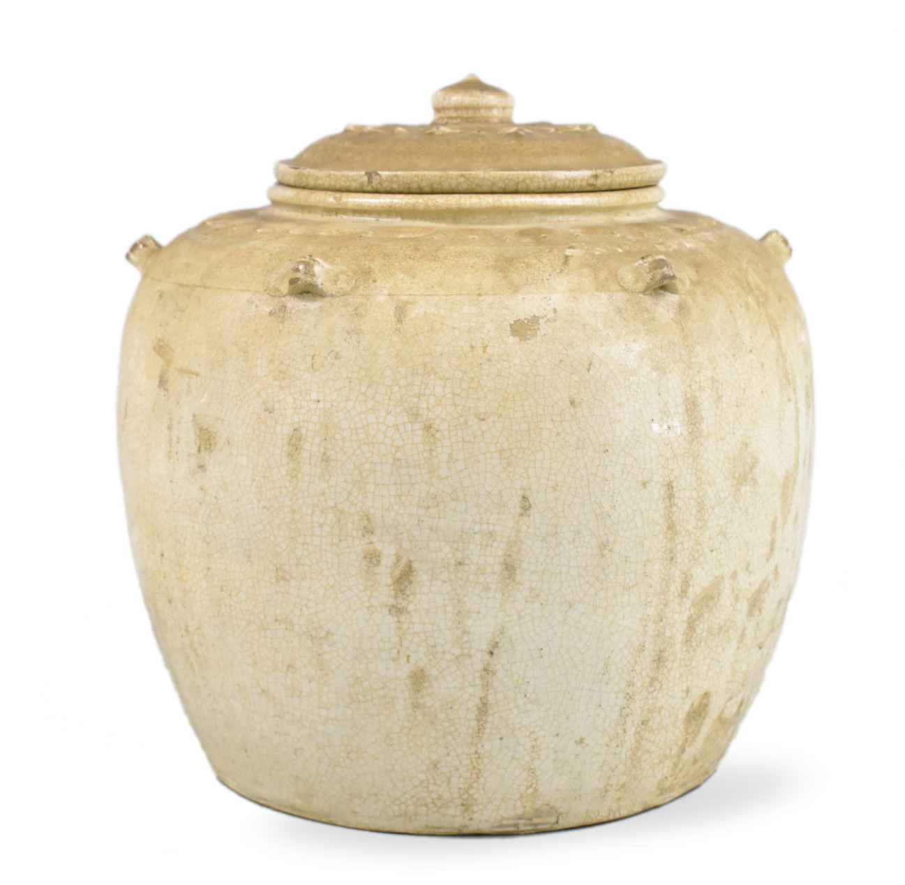 CHINESE WHITE GLAZED LOTUS