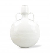 CHINESE WHITE GLAZED MOONFLASK