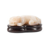CHINESE WHITE HARDSTONE BIXIE