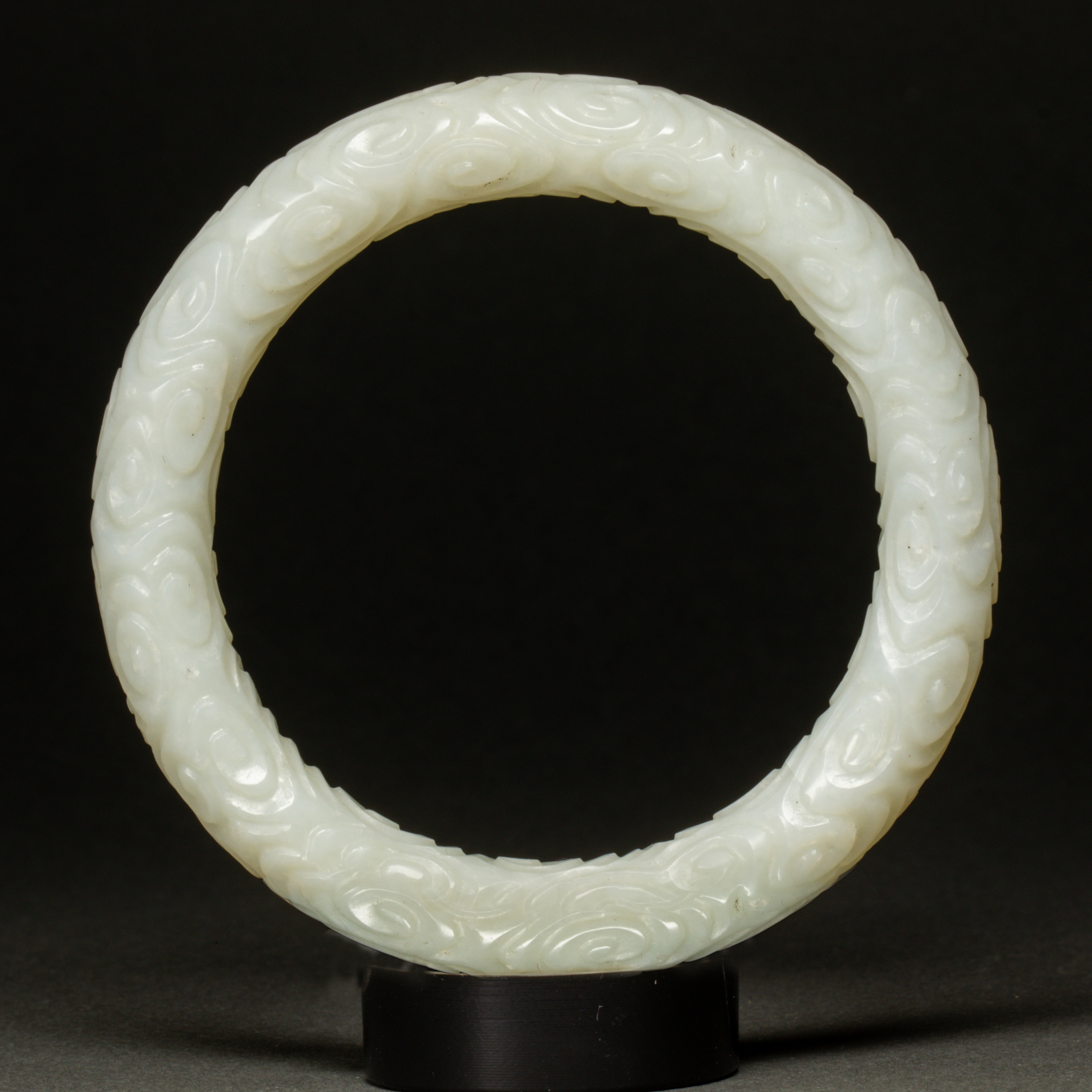 CHINESE WHITE JADE BANGLE Chinese