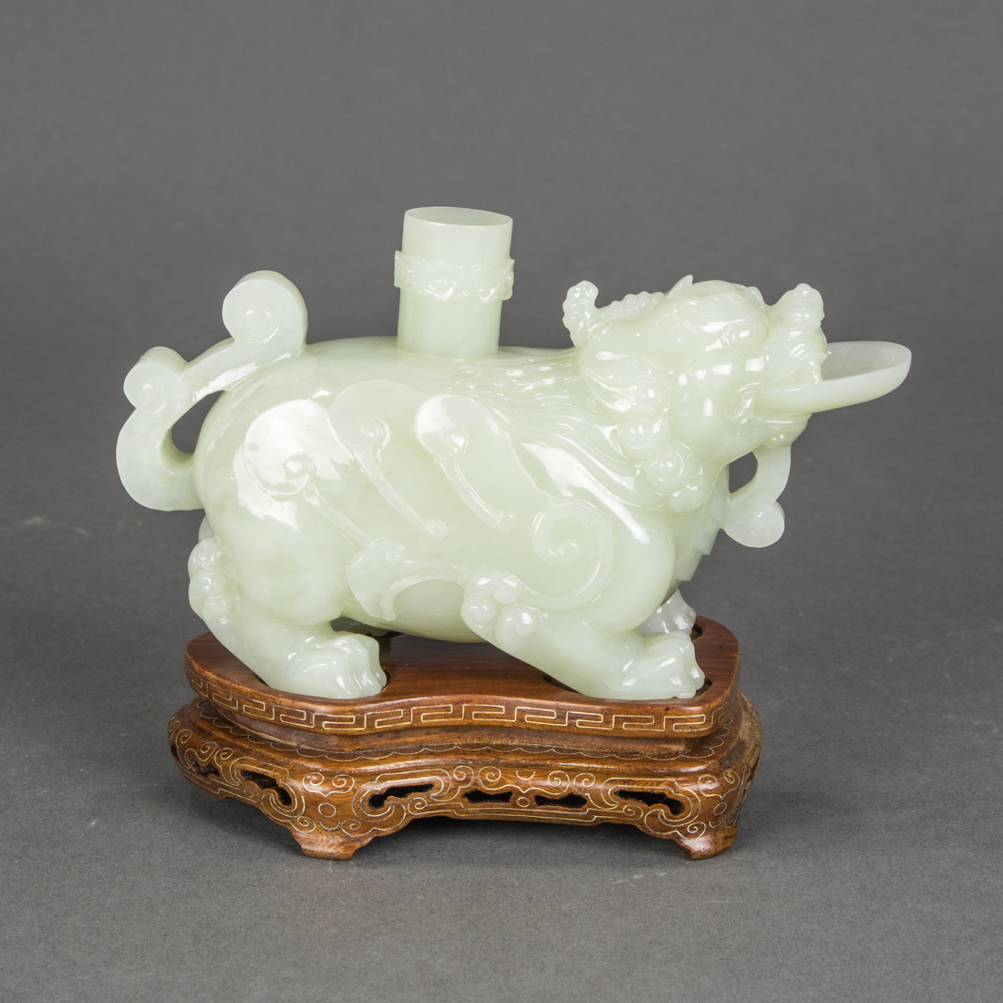 CHINESE WHITE JADE BEAST FORM WATER