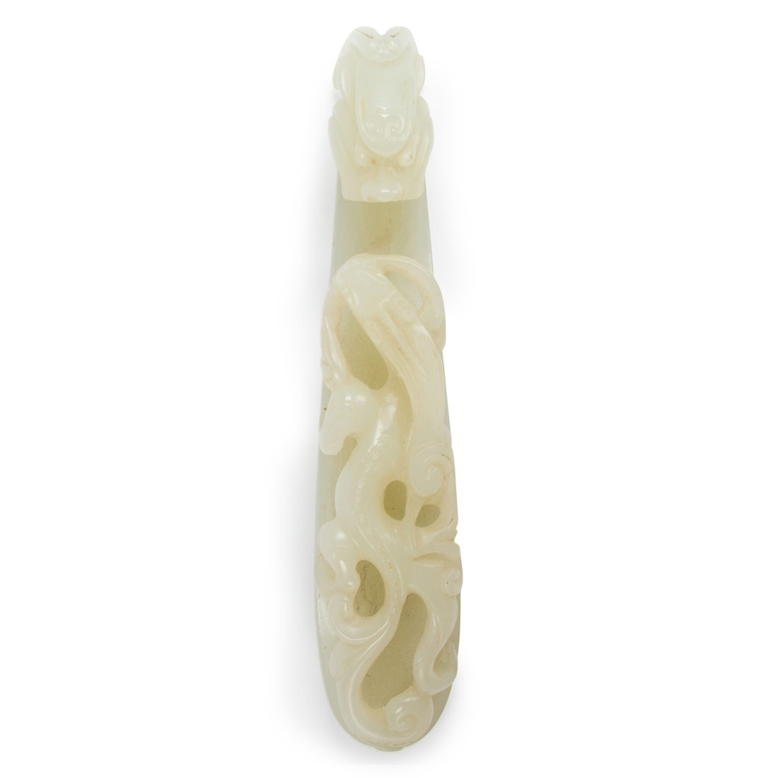 CHINESE WHITE JADE BELT HOOK
