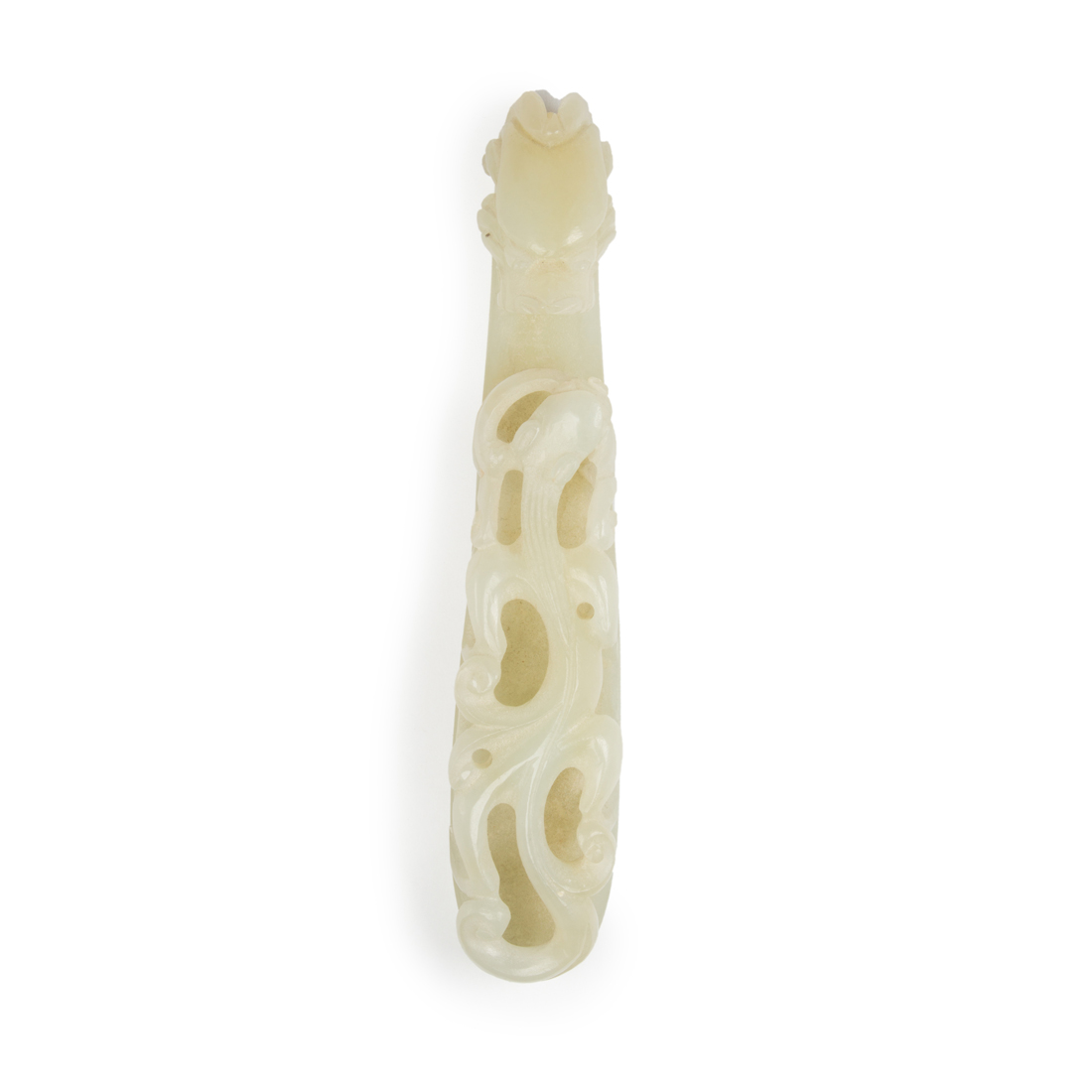 CHINESE WHITE JADE BELT HOOK