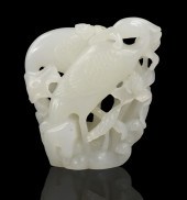 CHINESE WHITE JADE CARVED 2 CR