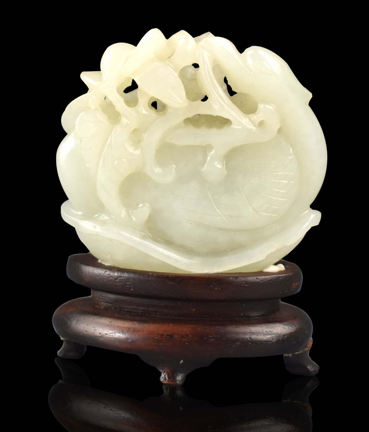 CHINESE WHITE JADE CARVED