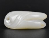 CHINESE WHITE JADE CARVED PEND