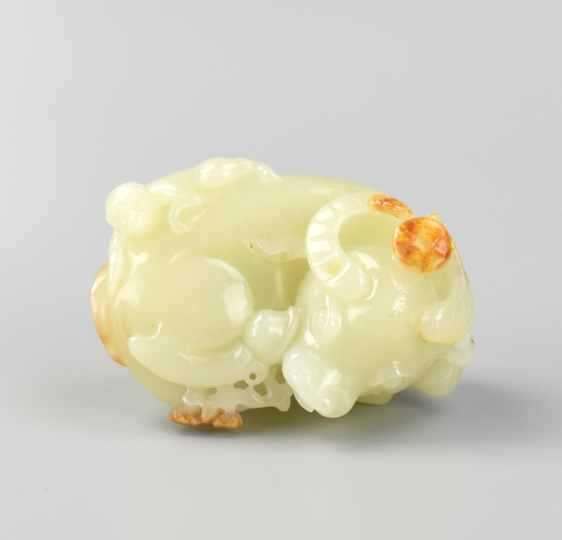 CHINESE WHITE JADE CARVING OF WATER