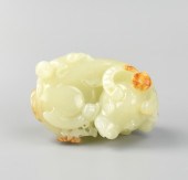 CHINESE WHITE JADE CARVING OF
