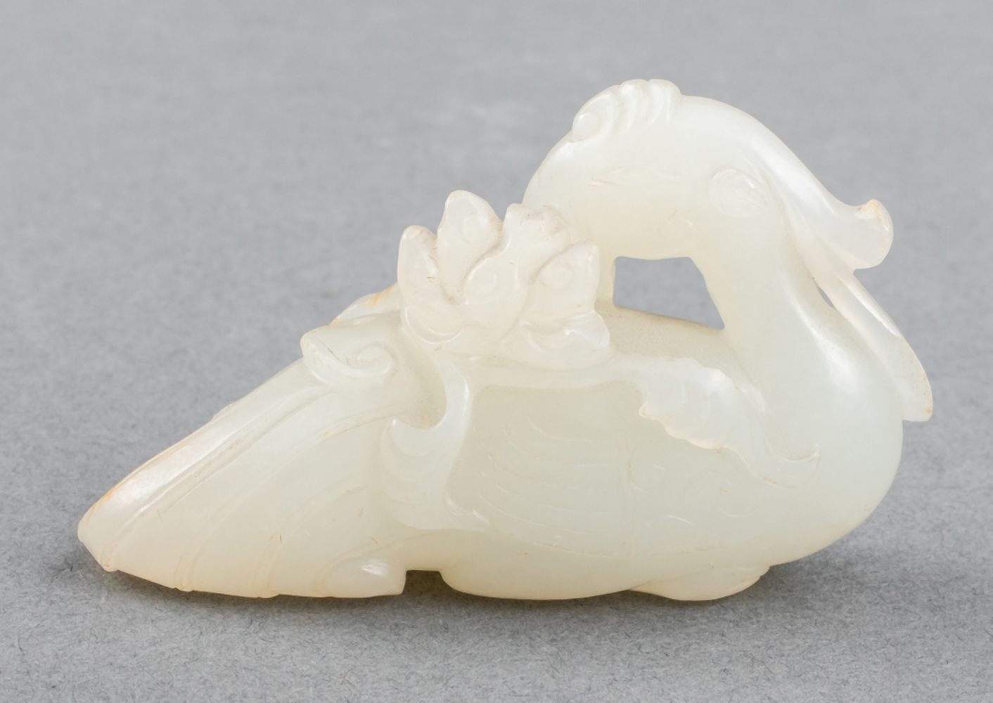 CHINESE WHITE JADE CARVING OF