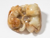 CHINESE WHITE JADE CARVING OF