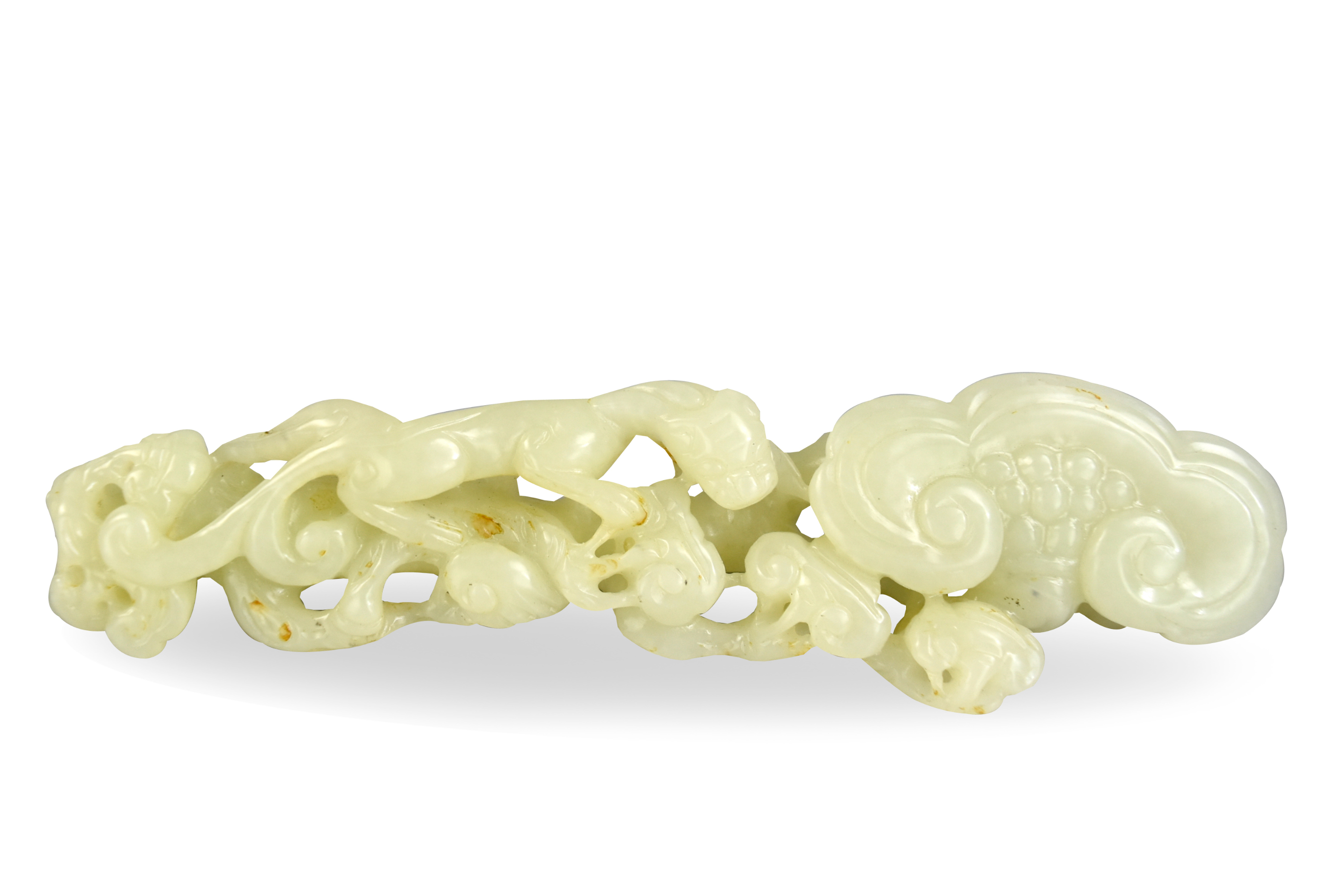 CHINESE WHITE JADE CARVING OF