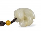 CHINESE WHITE JADE CARVING OF