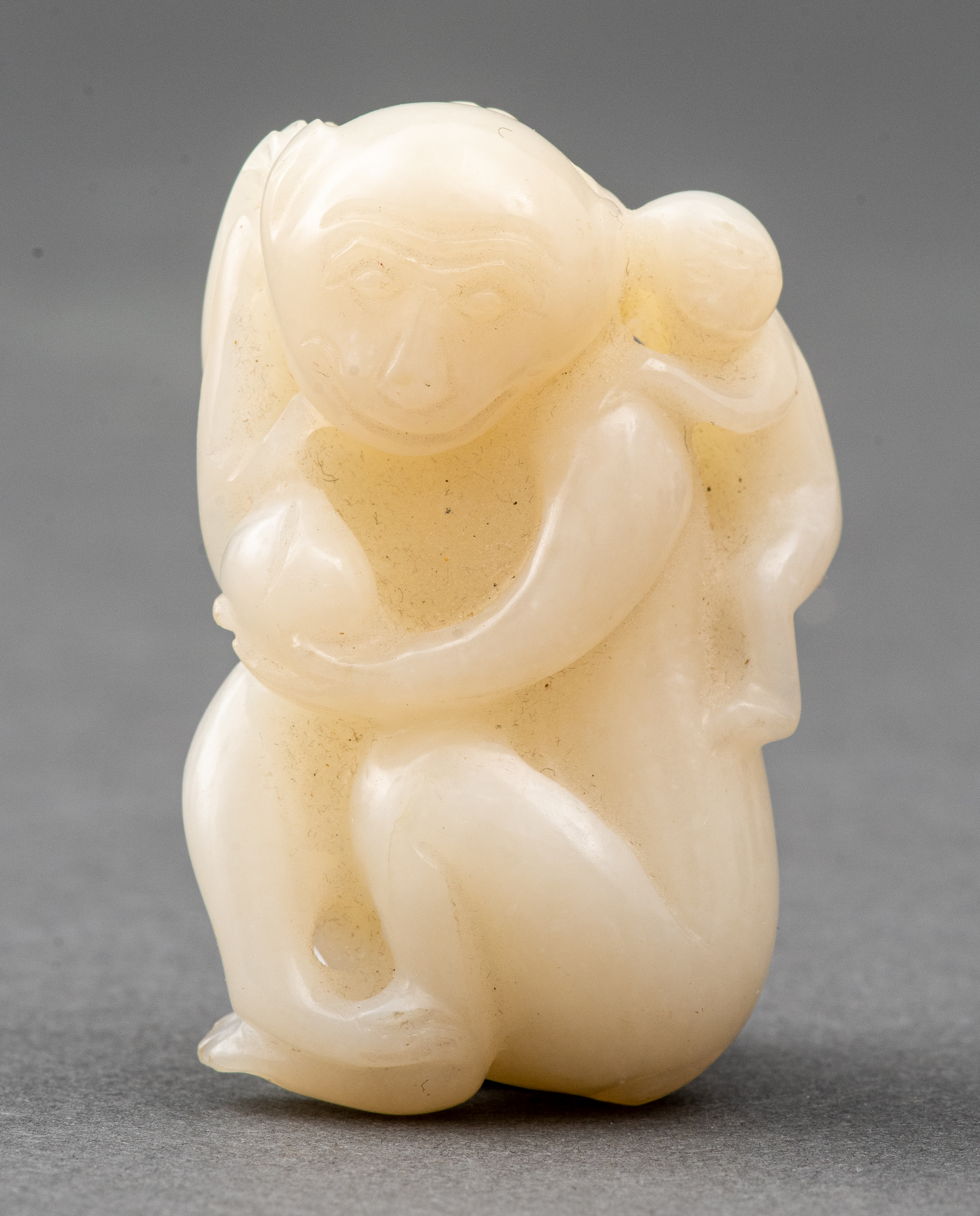 CHINESE WHITE JADE CARVING OF