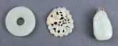 CHINESE WHITE JADE CARVINGS, 3