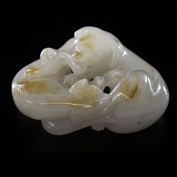 Chinese White Jade Figural Group